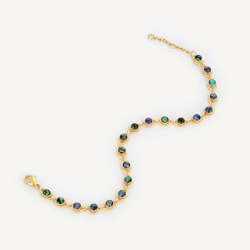 MEVECCO Dainty Chain Bracelets for Women, Layered and Charm Styles | 14K Gold Plated Brass, Select Cubic Zirconia Accents, Single and Multi-Row Structures for Refined Everyday Wristwear - style: Evil Eye 3 Turquoise Bead