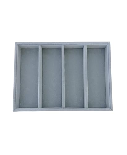 Sunglasses Eyewear Watch Tray Gray Velvet Stackable Organizer Premium Quality Jewelry Storage Multi Function Hallway Orgnization Drawer Divider - size: Glasses Tray