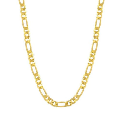 Stainless Steel Figaro Link Chain Necklace For Men Women, 3mm 4mm 5mm 7mm Width, 18k Gold Plated 18 20 22 24 Inch Figaro Chain, No Tarnish Durable Waterproof Jewelry - color: 7MM Gold, size: 20inches