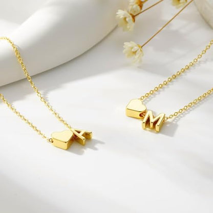 M MOOHAM Initial Bracelets for Women Teen Girls - Heart Letter A-Z Bracelet | Dainty 14K Gold Plated Jewelry, Heart Initial Bracelet, Bracelets for Women Girls Trendy, Birthday Gifts for Women Girls Her - color: Gold - E