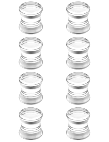 6G to 30MM Gauges for Ear Acrylic Double Flared Saddle Solid Tunnels Plugs 4MM- 30MM Ear Expander Gauges Stretcher Flesh Earrings Body Piercing Jewelry for Women Men (Black White Clear) - color: Clear, size: 1/2 Inch Tunnels