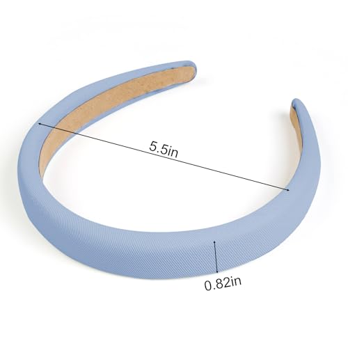 TEBIEKOY 3PCS Headbands for Women Non Slip Trendy Headbands for Women's Hair Cute Pearl Headband Bule Padded Hairband Elastic Womens Head Bands Hair Accessories - color: blue