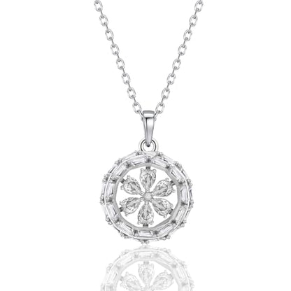 Ahiller Women's Necklace, Dainty Pendant Choker, Adjustable Chain | Heart Initial & Round Pendants, Daily Necklace,17-21" Adjustable Necklaces, Trendy Minimalist Jewelry, Stainless Steel Chain - color: ZF-Silver, style: Other Shapes - Multi-Color
