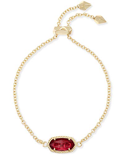 Kendra Scott Elaina Adjustable Chain Bracelet for Women, Fashion Jewelry, Gold-Plated - color: GOLD - BERRY CLEAR GLASS