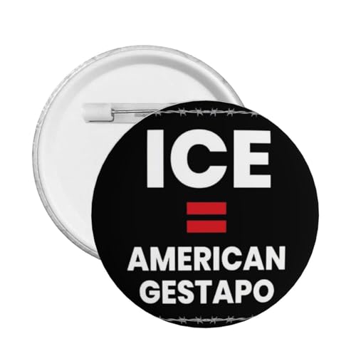 Ice Equals American Gestapo Protest Button Pins Badge Pin Round Badges - color: 1 PC, size: Medium