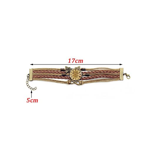 Multilayer Bracelet, Leather Wrist Cuff Bangles Women Wrap Bracelets, Bohemia Style Wrist Decoration, Brown
