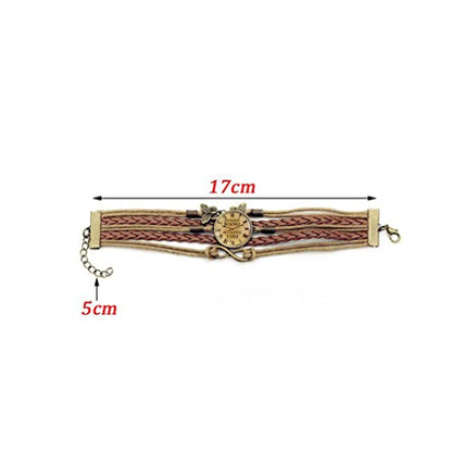 Multilayer Bracelet, Leather Wrist Cuff Bangles Women Wrap Bracelets, Bohemia Style Wrist Decoration, Brown