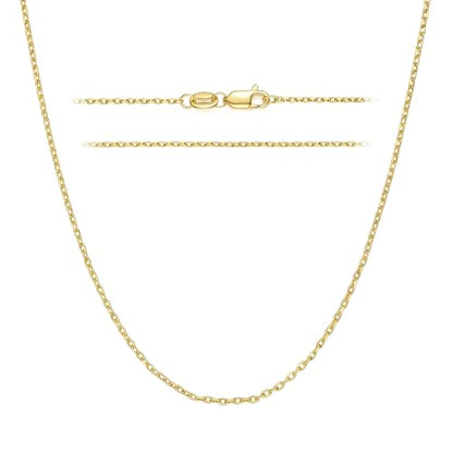 Gold Necklaces for Women 14K Gold Chain for Women Gold Cable Chain | Dainty Gold Cable Chain Necklace for Womens Simple Cable Chain for Men Necklaces 14-26” 14k gold necklaces for women men - size: 26in-65cm, style: 1.2mm