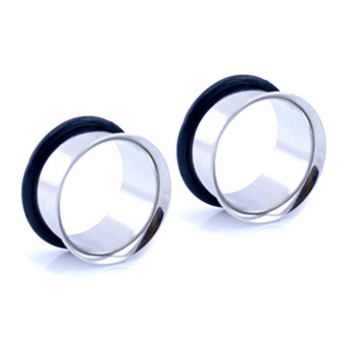 HEKEUOR Ear Tunnels Stretching Kit Stainless Steel Gauge Plugs Set Single Flared Stretching Kit 00g 7/16 1/2 9/16 5/8 3/4 7/8 1 Inch - style: 13/16" (20MM)