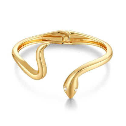 Chunky Gold Bangles Bracelet for Women Trendy Statement Bracelet Dainty Charm Gold Jewelry - color: Snake Bangle