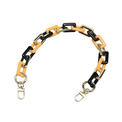 Acrylic Resin Chain for Purse,Handbag Decoration Chain Strap,Bag Accessories Chain Charms - color: Series 1/Square/Gold Orange