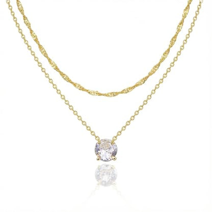 Unisex Celestial Gold Pendant Necklaces, Sun/Moon/Star/Angle Celestial Elements Unisex Choker Gold Lover Chains for Men and Women Jewelry - color: Layer - Gold Diamond