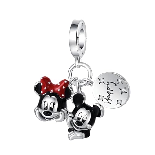Charm for Bracelets and Necklaces Heart Cat Flower Boy 925 Sterling Silver Bead Birthday Jewelry Gift for Women - color: Mouse Lover Charm