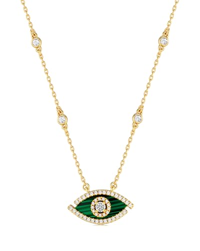 SNGIA 18K Gold Plated Stackable Adjustable Curved Horizontal Bar with CZ Pendant Necklace For Women by SNGIA, Dainty Drop Layered Trendy Birthstone Gemstone Charm Statement Jewelry Gifts, Bohemian Vintage Handmade Unique Cute Thin Skinny Dainty Chain Bead