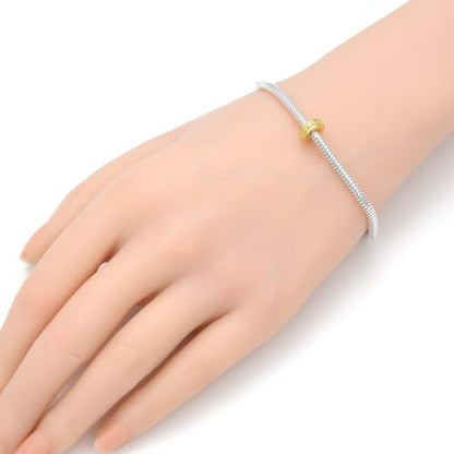 2pcs 7 inch Snake Chain Bracelet 3mm Sterling Silver Plated Brass Compatible with Pandora Bead Charm Bracelet DIY Craft Jewelry Making CF177-1 - color: Silver, size: 7 inch - 2pcs