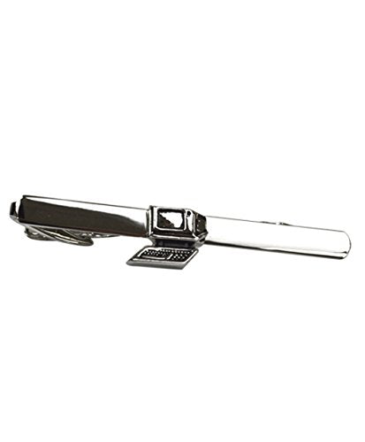 Men's Fashion Golden & Silvery Tone Novelty Collection Tie Bar - style: TB1707-Computer