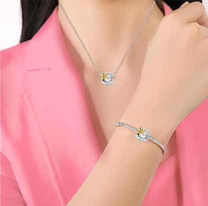 Coffee Charm Compatible with Pandora Charms Bracelets for Women Christmas - style: coffe butterfly