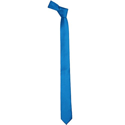 K. Alexander Skinny Ties - Multiple Solid Colors - Classic 2" width - color: Peacock Blue