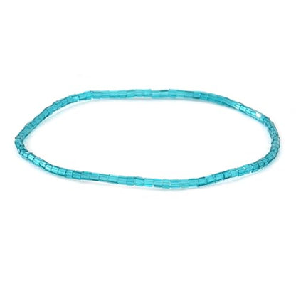 Handmade Stackable Rice Seed Beaded Ball Bracelets set for women, Romantic Boho Trendy Acrylic Glass Stretch Accessories Multi Layer Jewelry, Daily Wear Party Holiday Friendship Gift - color: Green