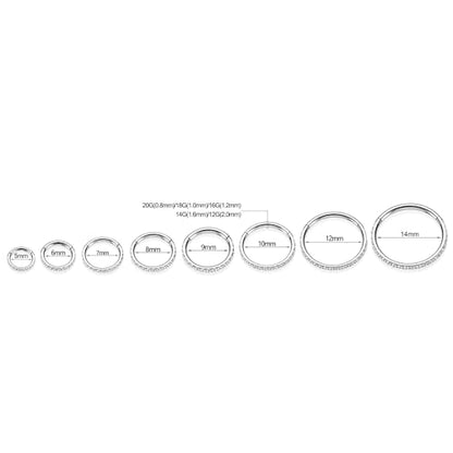 GAGABODY Surgical Steel Hypoallergenic Nose Ring Earring CZ Hoop for Unisex | Hinged Seamless Clasp,Used in Nostril,Septum,Lip,Eyebrow,Nipple and All Ear Piercings.22G to 12G,Inner Diameter 5mm to 14mm - color: Style1:Silver+Clear CZ, size: 12mm