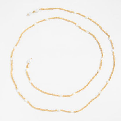Long Black Beaded Necklace for Women Trendy Gold Beads Slip Tie Pearl Wrap Necklace Layered Silver Lariat Necklaces with Pearl Drop Y Statement Necklaces Versatile Elegant Jewelry - color: Gold-Plated