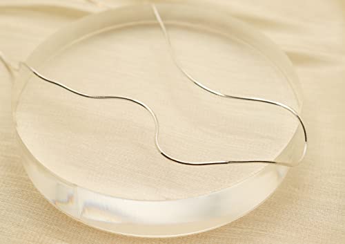 PORI JEWELERS 925 Sterling Silver 1MM Magic 8 Sided Italian Snake Chain - for Women - Made in Italy
