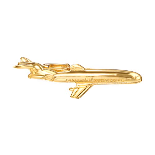 Yoursfs Unique Ship Car Tie Clips for Men Novelty Cool Transportation vehicles Tie Clip Bar Pins Men's Fashion Jewelry - style: Plane