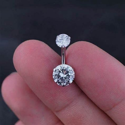 Silver Gold Belly Button Ring for Women Clicker Hoop Belly Rings Opal Navel Piercing Jewelry Dangle Hypoallergenic Surgical Steel Dainty Dangling Navel Rings for Women - color: H1-7pcs -silver