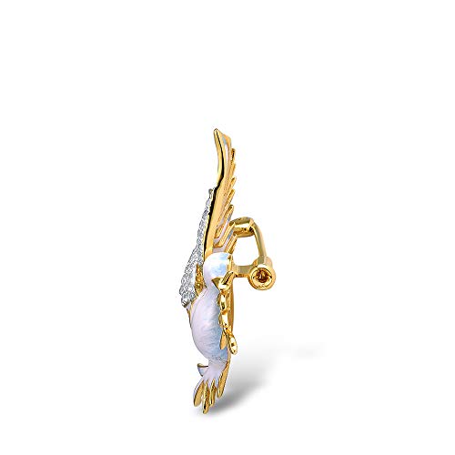 Santuzza 925 Sterling Silver Enamel Brooch Pin for Women - color: [A]Pigeon