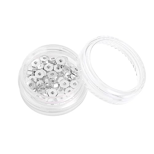 Silver Plated Hexagon Spacer Beads 4x1.5mm 50pcs for Jewelry Making Findings Non Tarnish - color: Silver, size: 4x1.5mm Hexagon