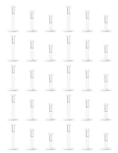 Lcolyoli 30PCS 16G 18G Clear Nose Studs Push Top Piercing Retainers 2mm Flat & Ball Top Bioflex Lip Rings Labret Retainer for Women Men 6-10mm Bar Length - color: Flat Top-30Pcs-16G-Mix Length