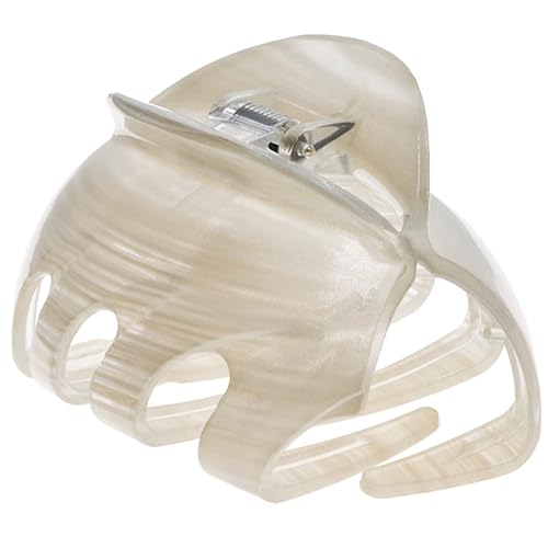 Camila Paris CP3648 French Octopus Hair Clip, 3.25" Large Claw Clips for Thick Hair, Girl Octopus Claw Clip for Women, Strong No-Slip Grip, Wide Jaw Clips for Women, Made in France - color: Beige 3.5"