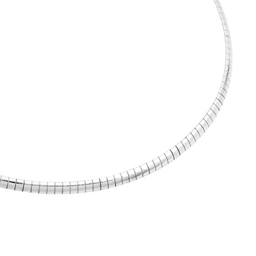Italian Omega Chain Necklace - color: Silver, size: 4mm
