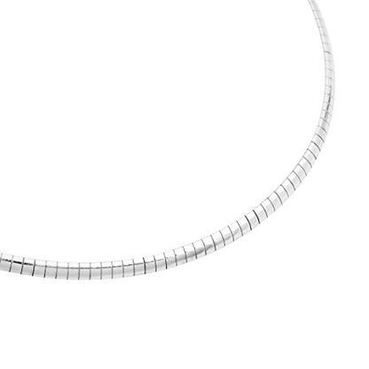 Italian Omega Chain Necklace - color: Silver, size: 4mm