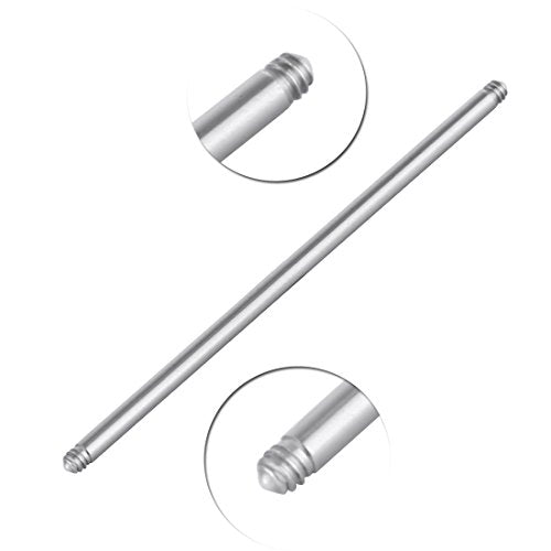 20pcs a Set Surgical Steel Threaded Barbell Bar Replacement for Tongue Earring Piercing Body Jewelry (Mix 20pcs)