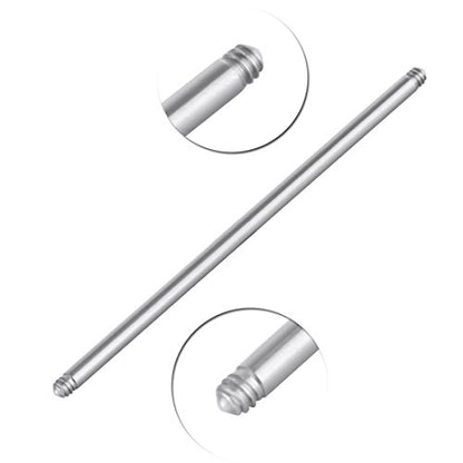 20pcs a Set Surgical Steel Threaded Barbell Bar Replacement for Tongue Earring Piercing Body Jewelry (Mix 20pcs)
