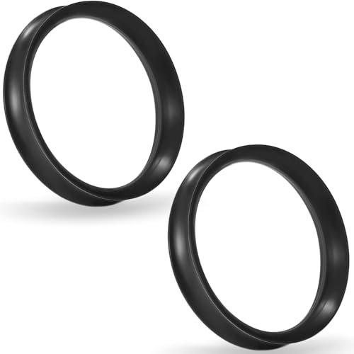 10G-50mm Thin Black Silicone Ear Gauges Tunnels Rubber Ear Plugs Gauges Double Flared Flexible Tunnel Earrings for Women Men - color: 42mm = = 1 5/8 inch = 1.65 inch