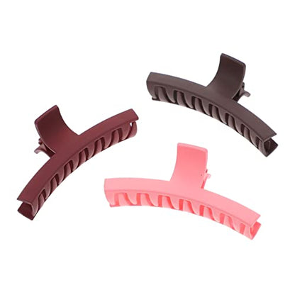Outanaya Large Hair Claw Clips 3pcs Set Stylish Acrylic Hair Snap Clips Hair Barrette Hair Clamp Clip for Hair