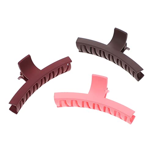 Outanaya Large Hair Claw Clips 3pcs Set Stylish Acrylic Hair Snap Clips Hair Barrette Hair Clamp Clip for Hair