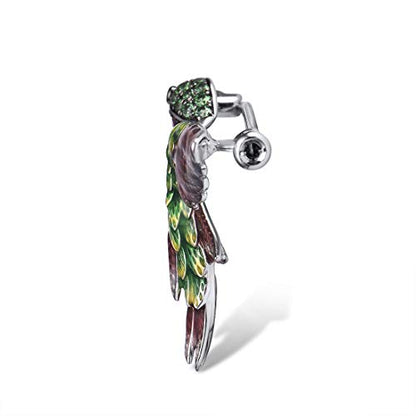 Santuzza 925 Sterling Silver Enamel Brooch Pin for Women - color: [A]Hummingbird