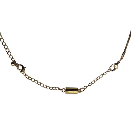 Zpsolution Magnetic Necklace Clasps with Extender Chains Gold-Silver | Magnetic Necklace Extender, Lead Cadmium Free, Nickel Release Free, 3.8 inches Chain Extender - color: Chains Glod and Silver