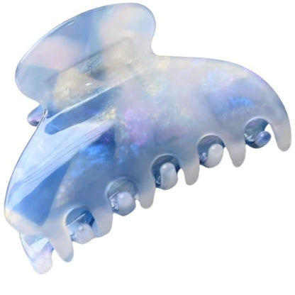 Handmade Celluloid Acetate French Design Barrettes Tortoise Shell Claws Hair Claw Luxury Fashion Accessories Hair Clip for Women (aespa blue) - color: aespa blue