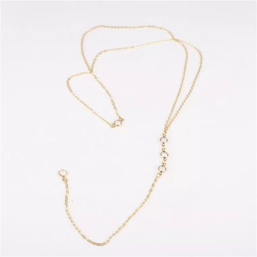 Dainty Crystal Back Chain for Women Sparkly Rhinestone Long Back Necklace for Backless Dress Summer Party Body Jewelry - color: Gold B