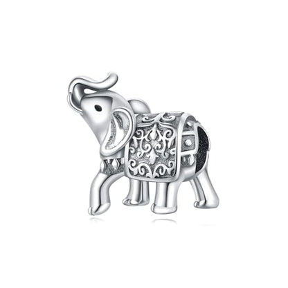 CYCUFF 925 Sterling Silver Charms Suitable for Charm Necklaces, Bracelet Pendants Beads Jewellery Gift for Women - color: Elephant Bead Charm