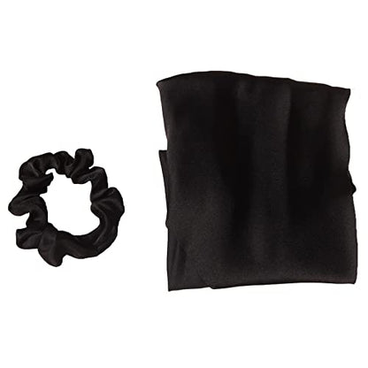 3PCS Hair Scarf Scruncheis for Women Knotted Bow Hair Ties Elastic Bands Satin Hair Ribbon Scrunchy Red Ponytail Holder for Women and Girls (Navy Black Green) - color: Navy Black Green