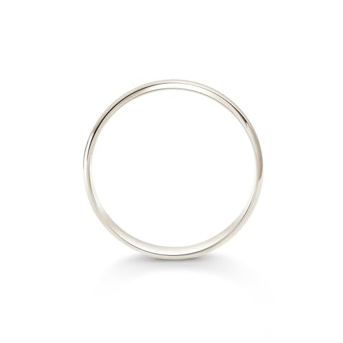 Men's Wedding Band 14K or 10K Solid Gold Ring, 5mm Plain Classic | Stamped 10K, not plated; high-polish, low-dome classic profile; hypoallergenic; made in USA; true-to-size; gift-ready - color: 10K White Gold