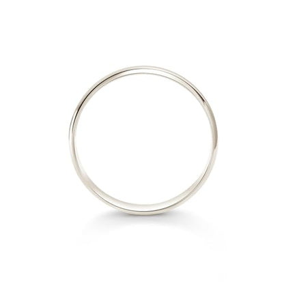 Men's Wedding Band 14K or 10K Solid Gold Ring, 5mm Plain Classic | Stamped 10K, not plated; high-polish, low-dome classic profile; hypoallergenic; made in USA; true-to-size; gift-ready - color: 10K White Gold