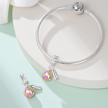 LNQOBU 925 Sterling Silver Charms for Bracelets Dangle Pendant fit Pandora Bracelets or Necklaces Jewelry Woman Gift Beads Charm (With one Spacer Beads) - style: Charms Bead 1661