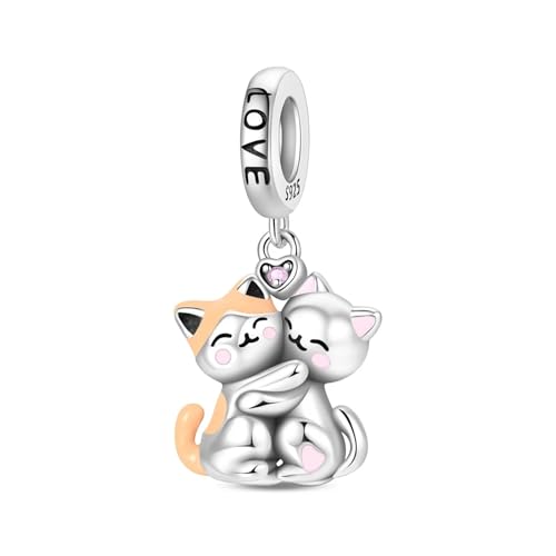 925 Sterling Silver Charms fits Bracelets and Necklace Pendant Bead Charms Jewelry Gift for Women Family Friends - style: Cat Charm