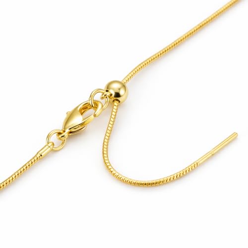 Initial Necklace in 18K Gold Plated, Personalized Engraved Letter Pendant, Gold Snake Chain, 6×10 mm Rectangle Charm for Women - color: C